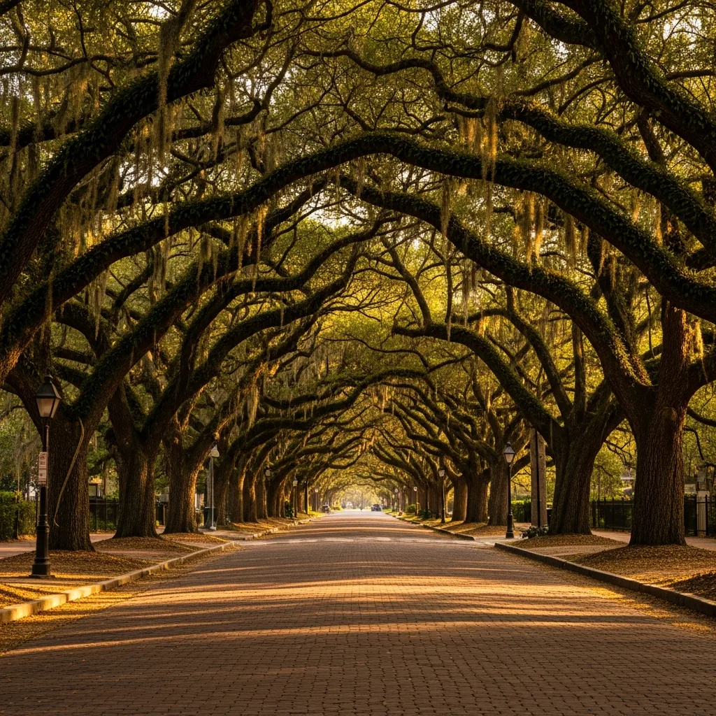 Tallahassee, FL oak-canopy street with Spanish moss — served by NU Drive Cleaning